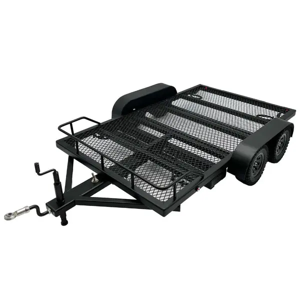 1/10 Scale Full Metal Car Hauler Trailer With Led Lights (Black) 1