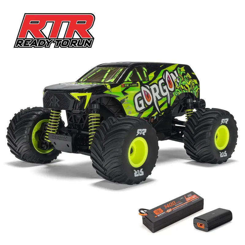 1/16 Gorgon Grom 4X4 Rtr Brushed Monster Truck (Battery & Charger Included), Yellow (Copy) 1