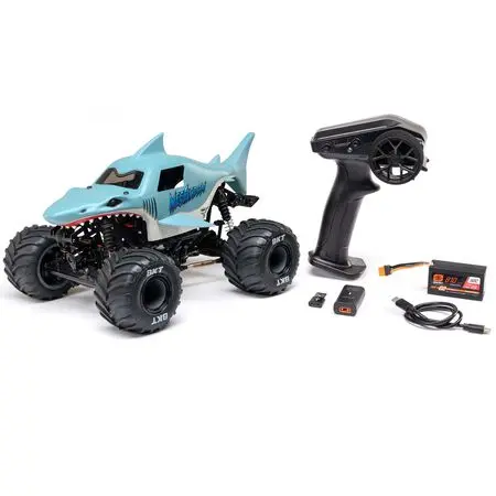 1/18 Mini Lmt Megalodon 2S 4X4 Rtr Brushed Monster Truck (Battery & Charger Included), Blue 1