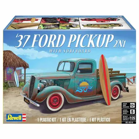 1/25 37 Ford Pickup 2N1 With A Surfboard 1