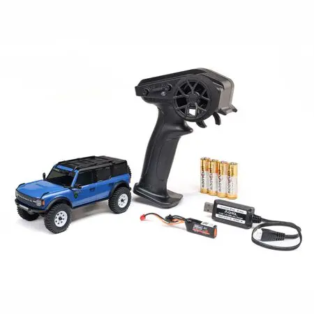 1/30 Scx30 Ford Bronco 4X4 Rtr Brushed Rock Crawler (Battery & Charger Included), Blue 1