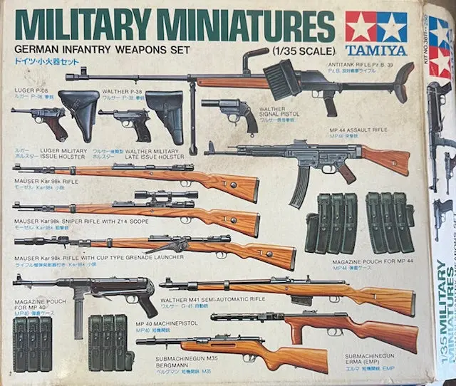1 /35 Scale Military Miniatures - German Infantry Weapons Set 1