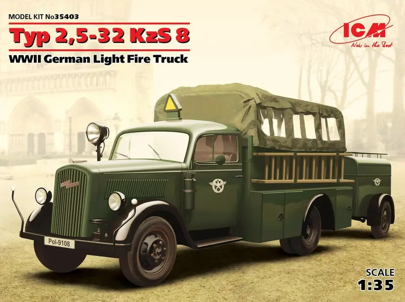 1/35 Type 2,5-32 Wwii German Light Fire Truck 1