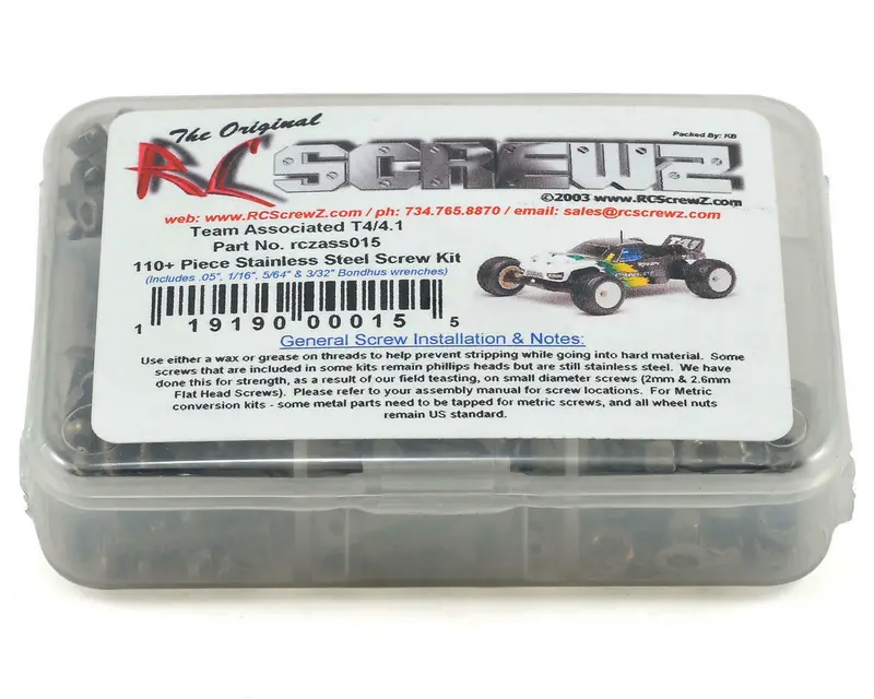 110+ Piece Stainless Steel Screw Kit Rc10t4 Rtr/Rs 1