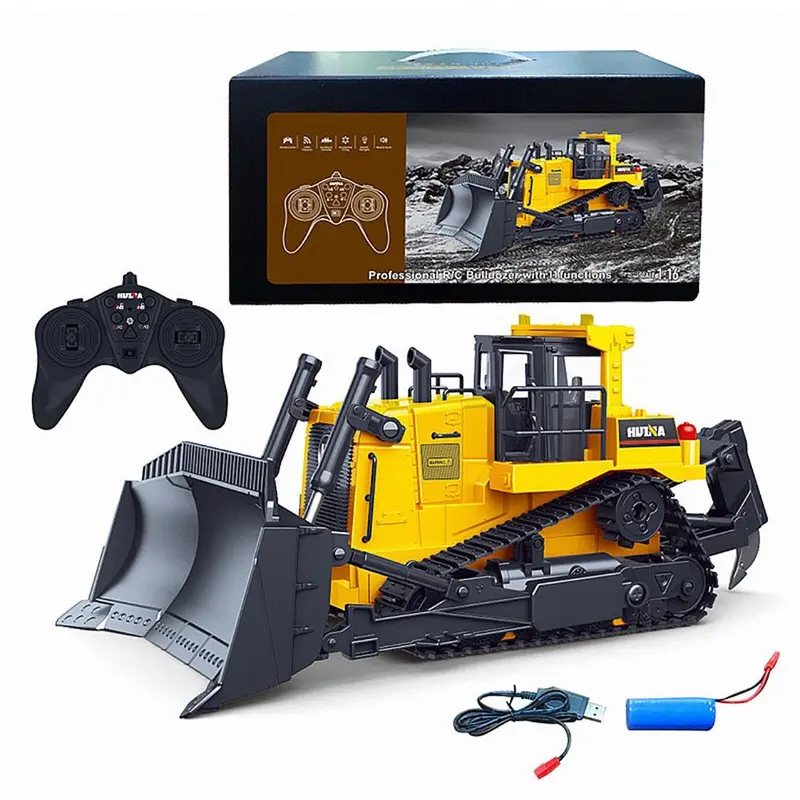 1:16 Scale- 2.4Ghz Rc Bulldozer Rc Construction Toy With Led Light 1