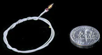 12V Micro-Flame Bulb (W/12" White Wires - 40 Ma) 1