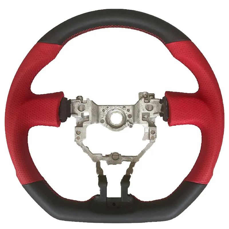 13'-20' Frs/Brz/86 Red Leather Carbon Fiber Steering Wheel 1