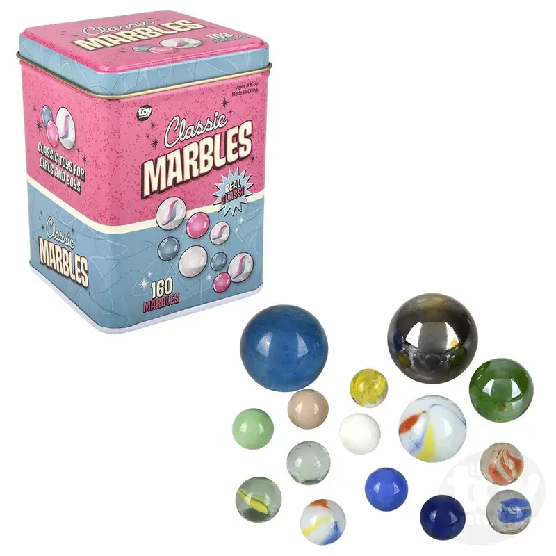 160Pcs Marble In Tin Box 1
