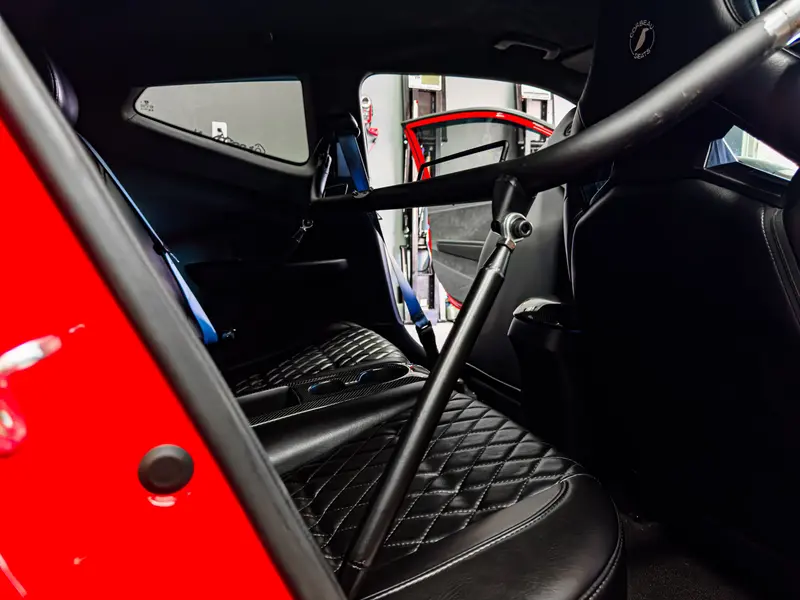 2019 -2022 Hyundai Veloster N Black Powered Coated Stainless Steel Custom Harness Bar 1