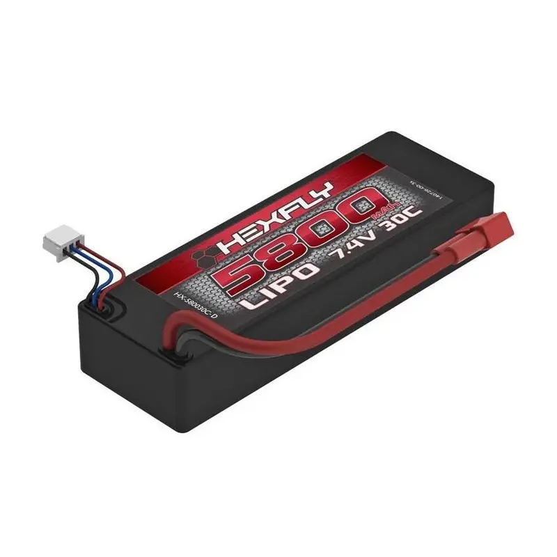 2S Hardcase Lipo (7.4V/5800Mah) 30C Battery W/ Deans Connector 1