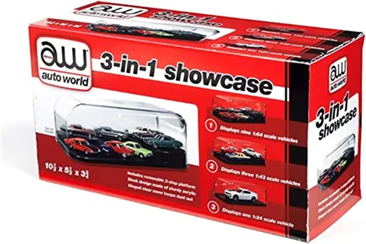 3 In 1 Display Case 10.5" X 5.5" X 3.75", 1:24 Scale 1