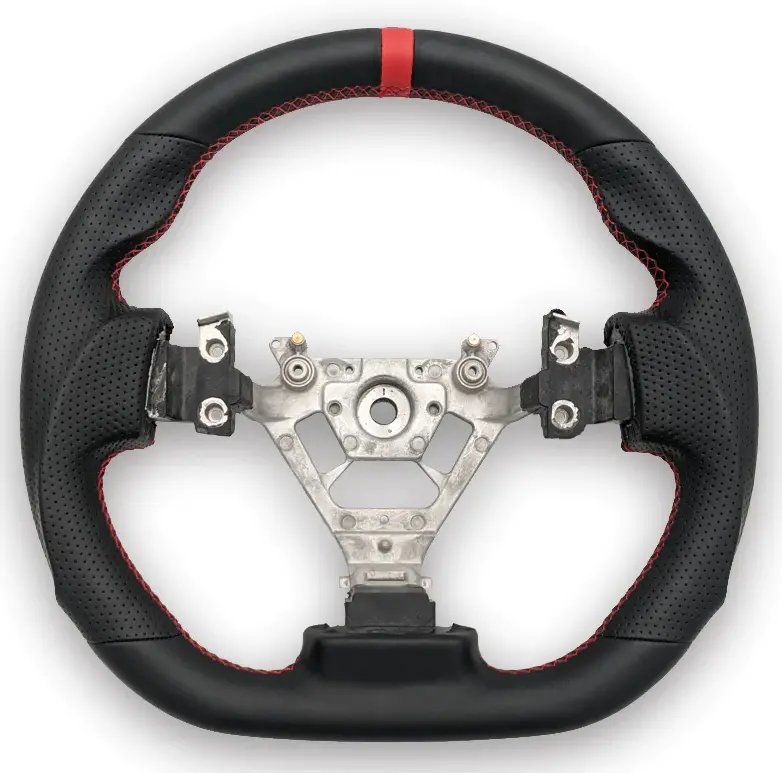 350Z 2002-2008 Red Stitch Genuine Leather Steering Wheel 1