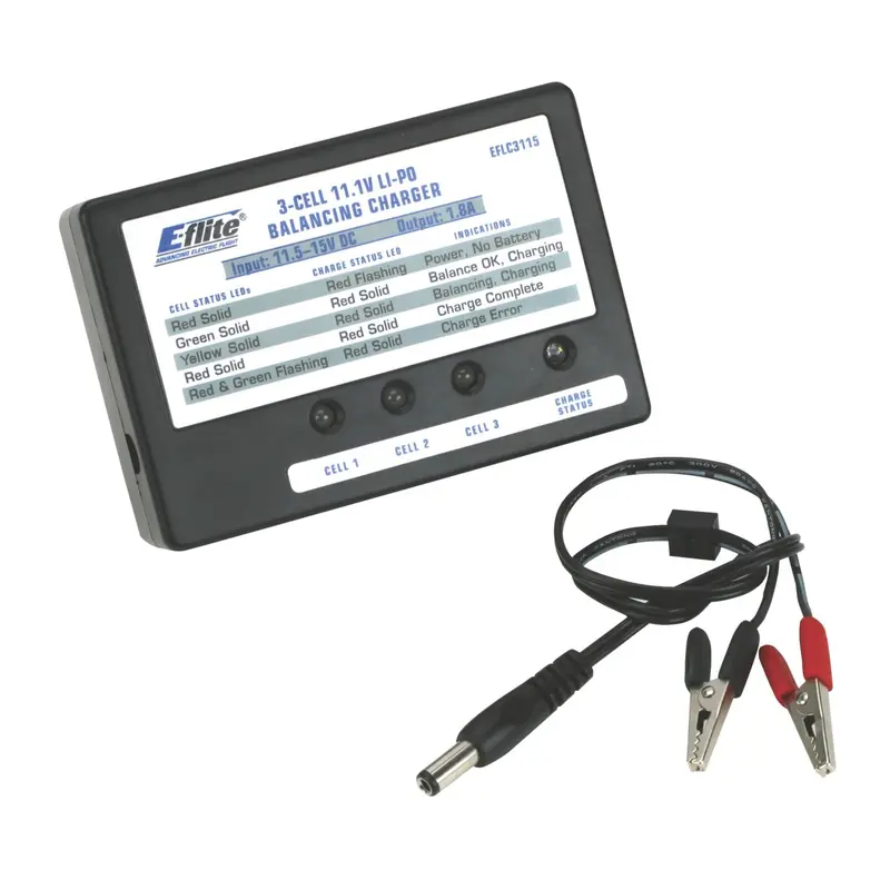 3S 11.1V Dc Lipo Balancing Charger, 1.8A 1