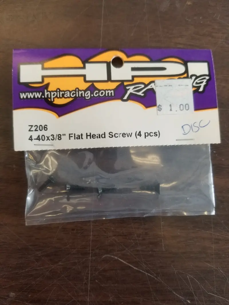 4-40X3/8" Flat Head Screw (4Pcs) 1