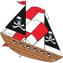42" 3D Pirate Ship Kite 1