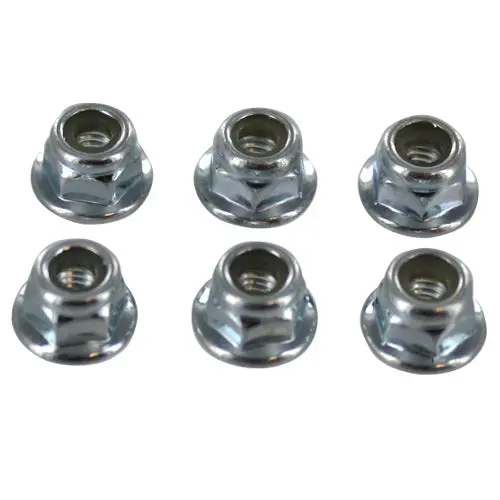 4Mm Flanged Nylon Insert Lock Nut (6Pcs) 1