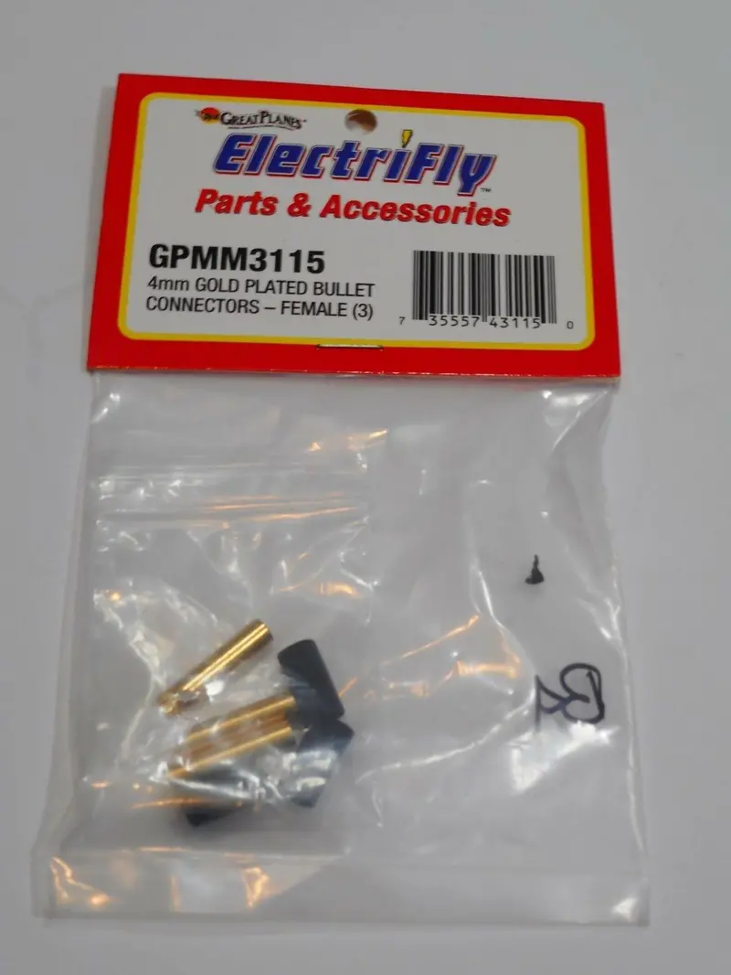 4Mm Gold Plated Bullet Conn. Female (3) 1