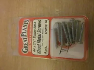 4X3/4" Button Head Sheet Metal Screws 1
