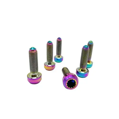 5-Pack Titanium M7x24.5mm Wheel Bolts for Multi-Piece Split Rims