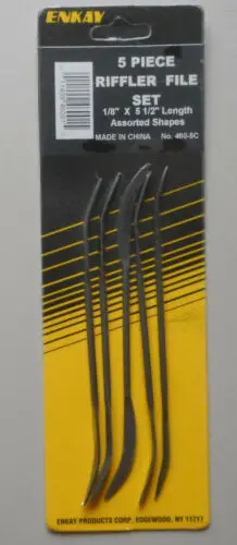 5Pc Riffler File Assorted Shapes Set 1