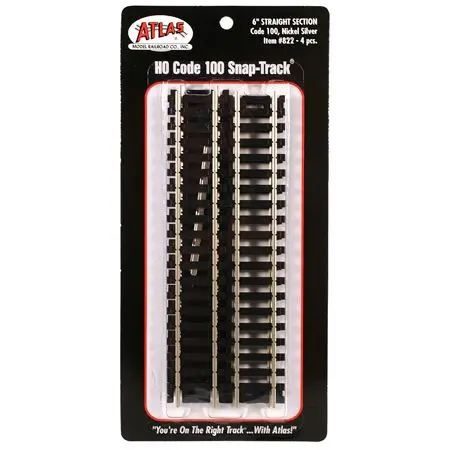 6" Straight Section Code 100 Nickel Silver 1