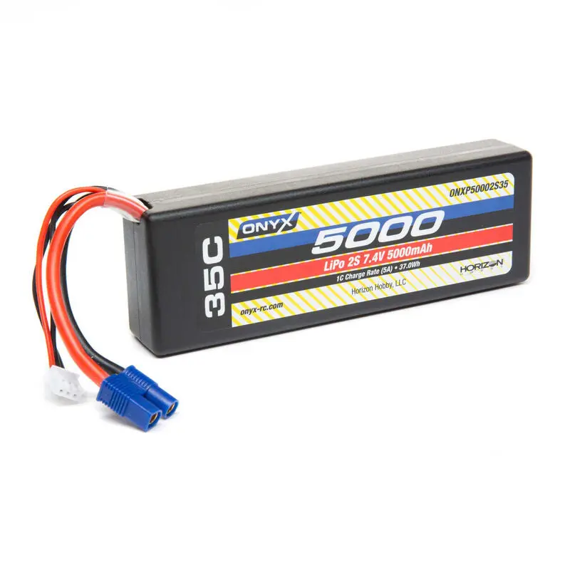 7.4V 5000Mah 2S 35C Hardcase Lipo Battery: Ec3 1