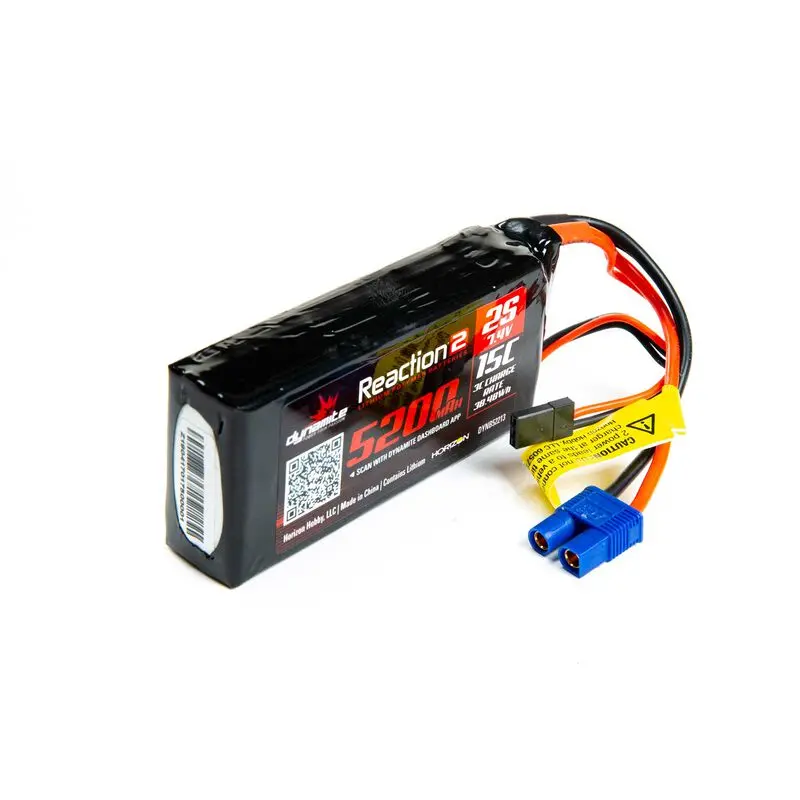 7.4V 5200Mah 2S 15C Lipo Reciever Battery 1