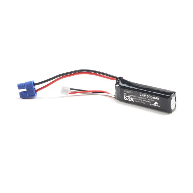 7.4V 600Mah 2S 20C Lipo Battery: Ec3 1