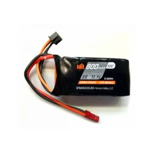 800Mah 3S 11.1V 50C Lipo, 18Awg Jst 1