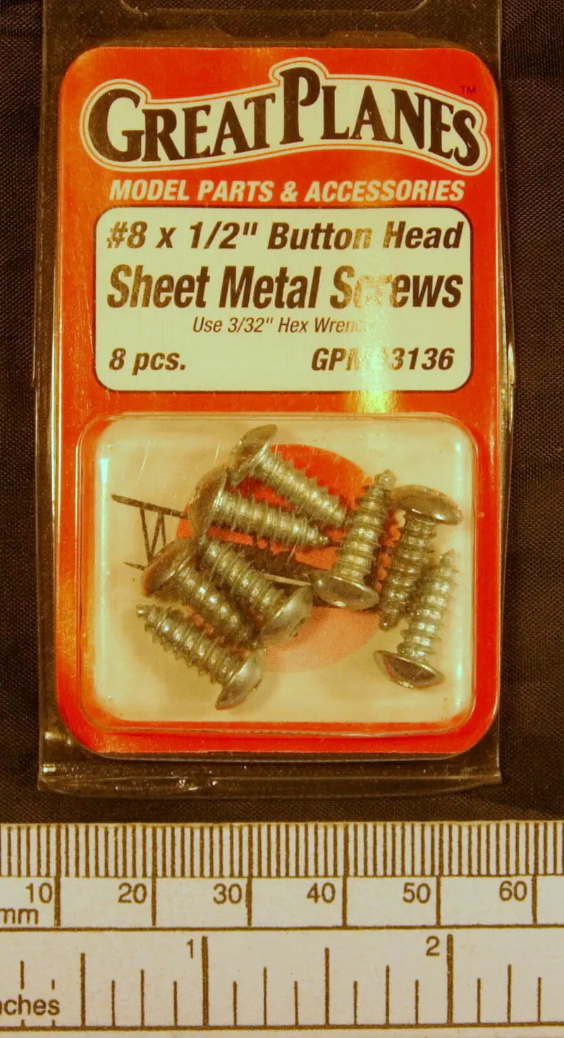 8X1/2" Button Head Sheet Metal Screws 1