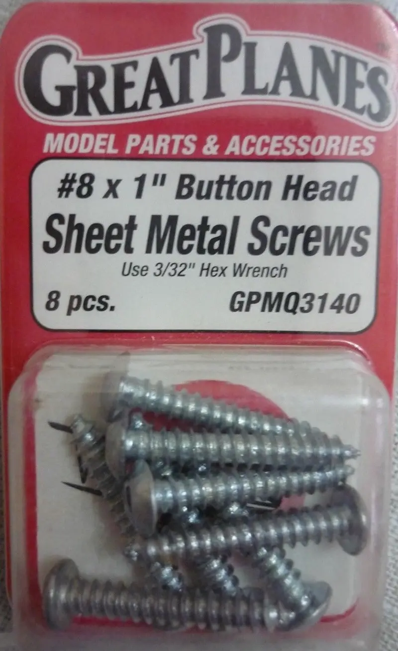 8X1 Button Head Sheet Metal Screws 1