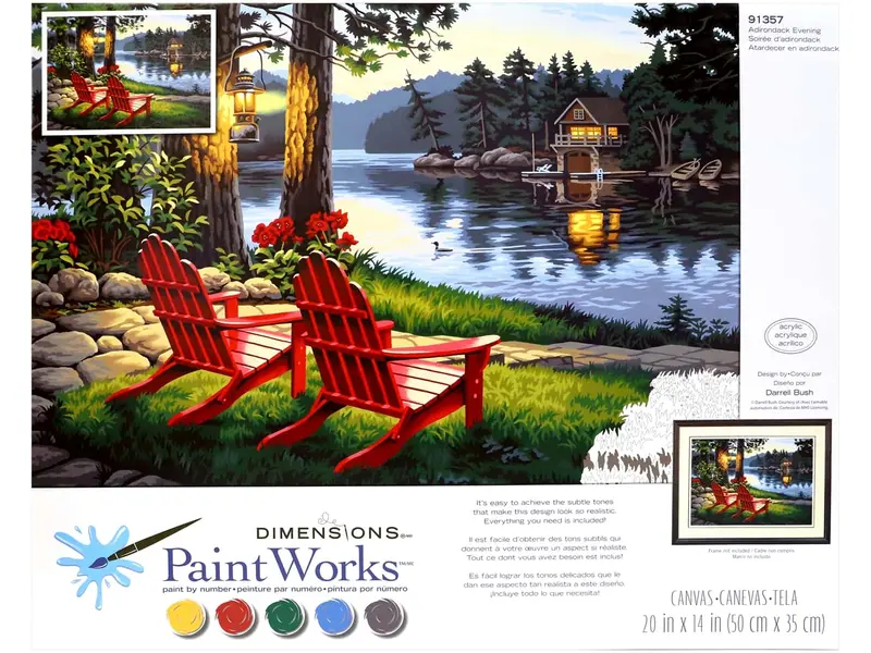 Adirondack Evening Paint By Numbers Kit 2