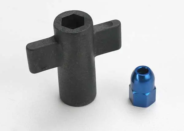 Antenna Crimp Nut Aluminum Blue 1