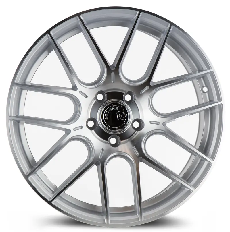 Aodhan Ah-X 18X8.5 5X112 Et35 Silver Machined Concave Wheel 2