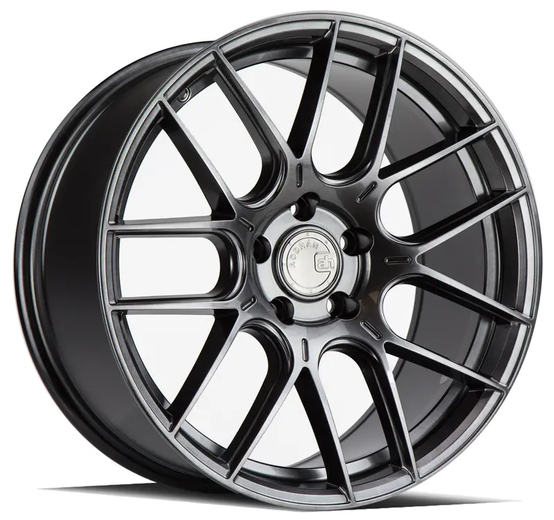 Aodhan Ah-X 18X8.5 5X114.3 Et35 Hyper Black Concave Wheel 1