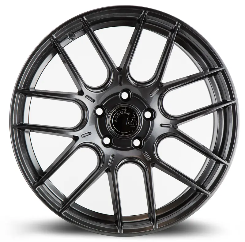 Aodhan Ah-X 18X8.5 5X120 Et35 Hyper Black Concave Wheel 2