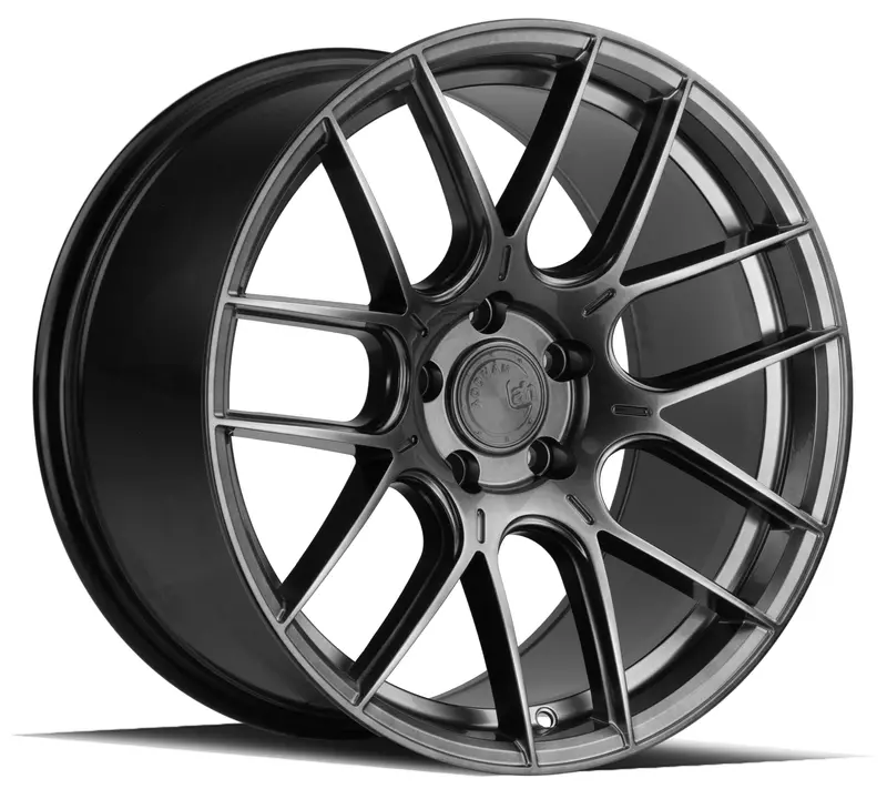 Aodhan Ah-X 18X9.5 5X114.3 Et35 Hyper Black Concave Wheel 1