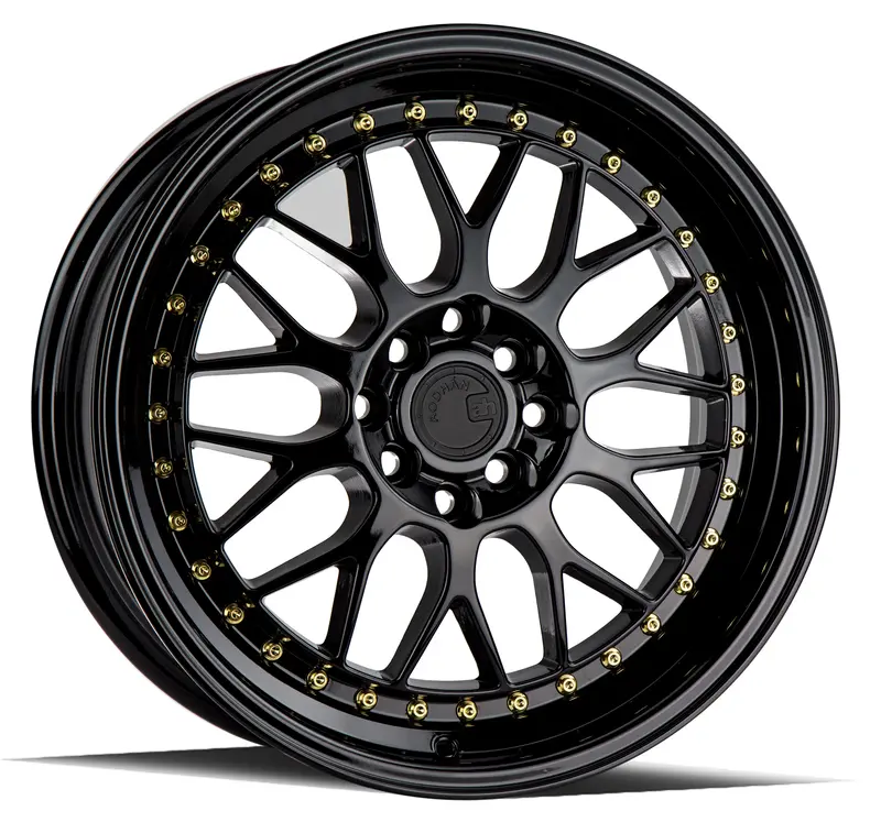 Aodhan Ah02 17X8 4X100 4X114.3 Et35 Gloss Black Deep Dish Wheel 1