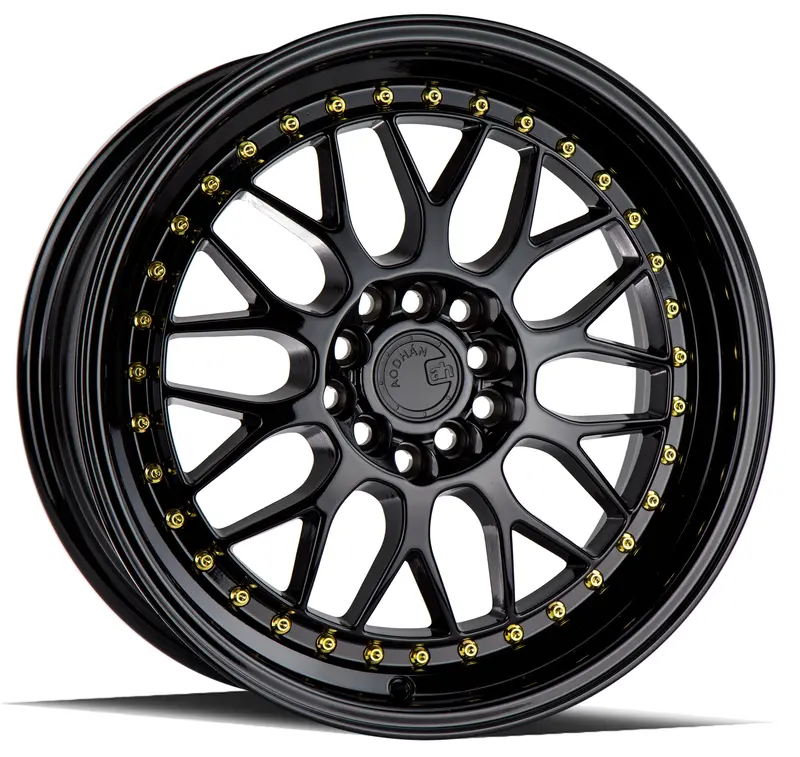 Aodhan Ah02 17X8 5X114.3 5X100 Et35 Gloss Black Deep Dish Wheel 1