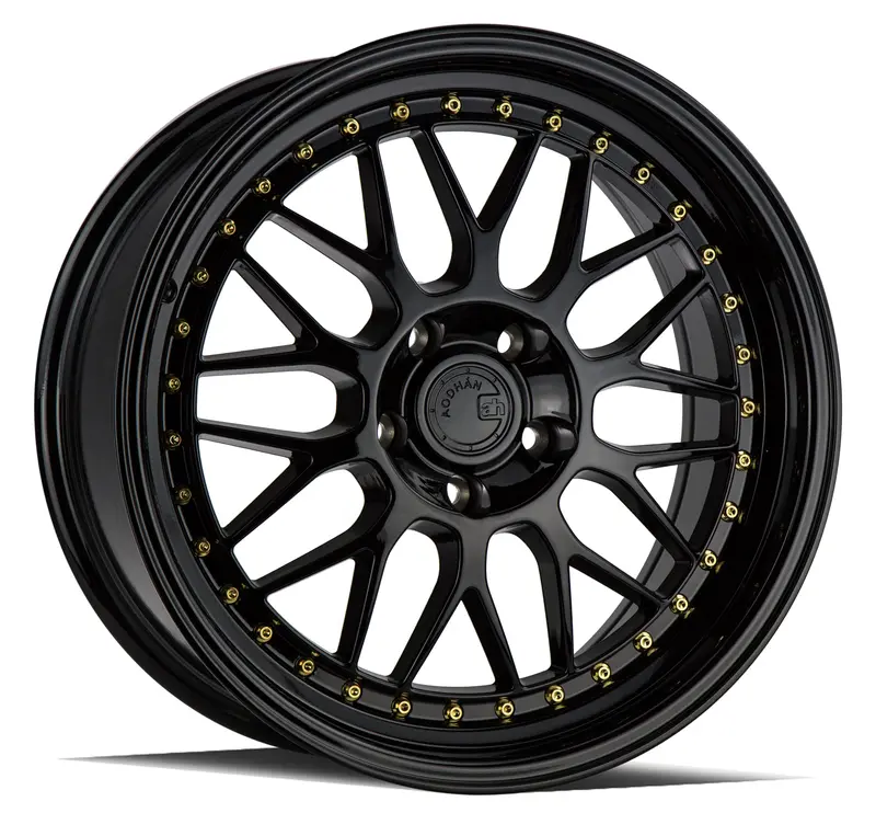 Aodhan Ah02 18X8.5 5X114.3 Et35 Gloss Black Deep Dish Wheel 1