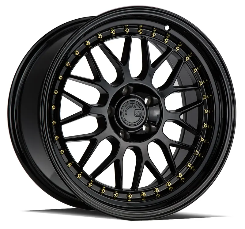 Aodhan Ah02 18X9.5 5X120 Et35 Gloss Black Deep Dish Wheel 1