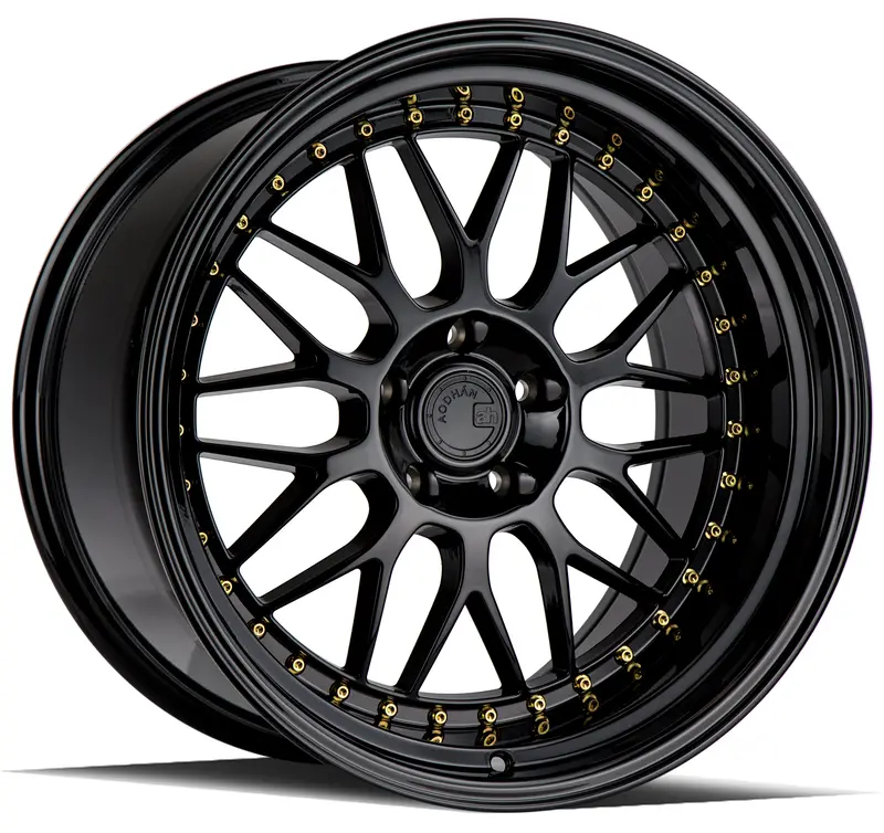 Aodhan Ah02 19X11 5X114.3 Et15 Gloss Black Deep Dish Wheel 1