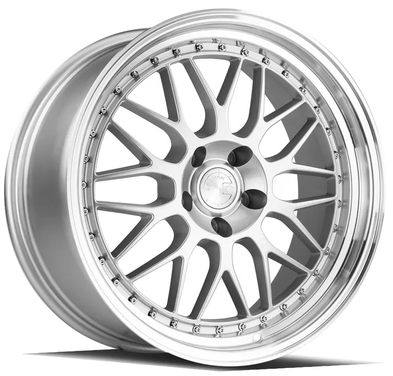 Aodhan Ah02 19X8.5 5X112 Et32 Silver Machined Lip Deep Dish Wheel 1