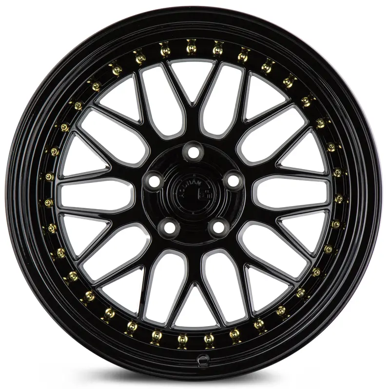 Aodhan Ah02 19X8.5 5X120 Et35 Gloss Black Deep Dish Wheel 2