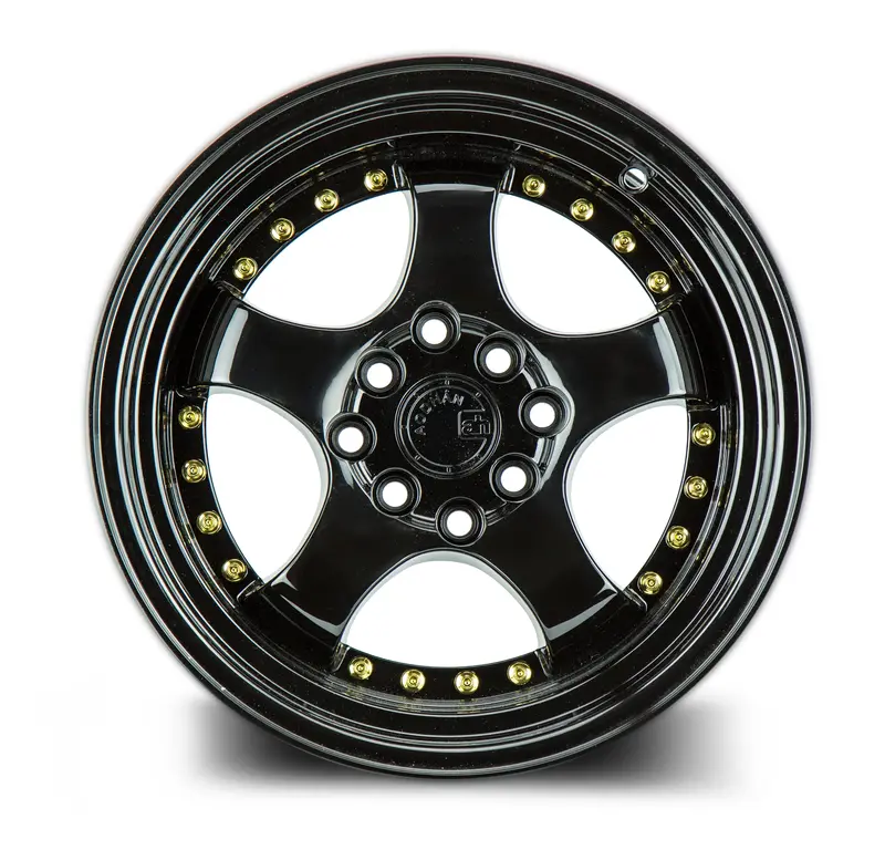 Aodhan Ah03 15X8 4X100 4X114.3 Et20 Gloss Black Step Lip Wheel 2