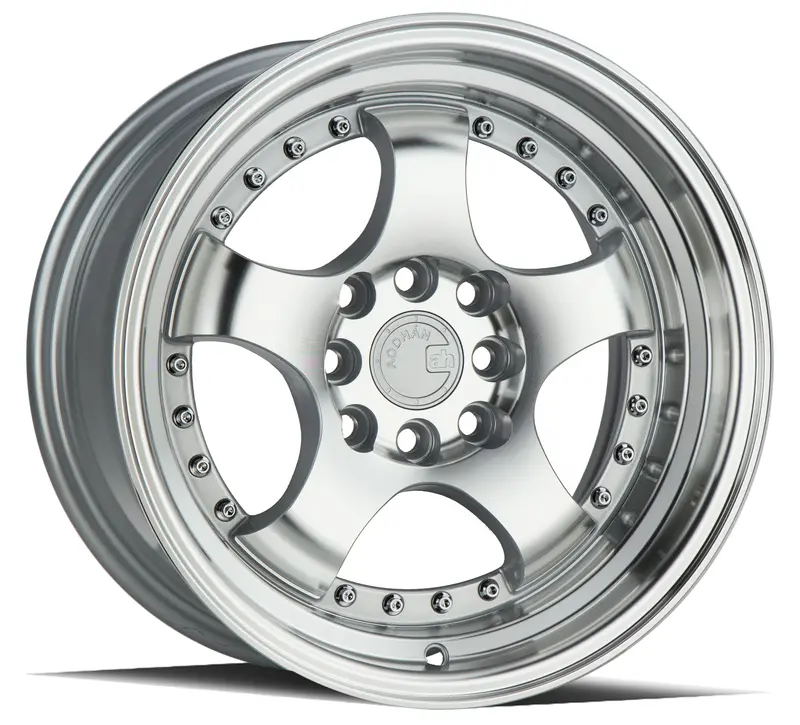Aodhan Ah03 15X8 4X100 4X114.3 Et20 Machined Silver Step Lip Wheel 1