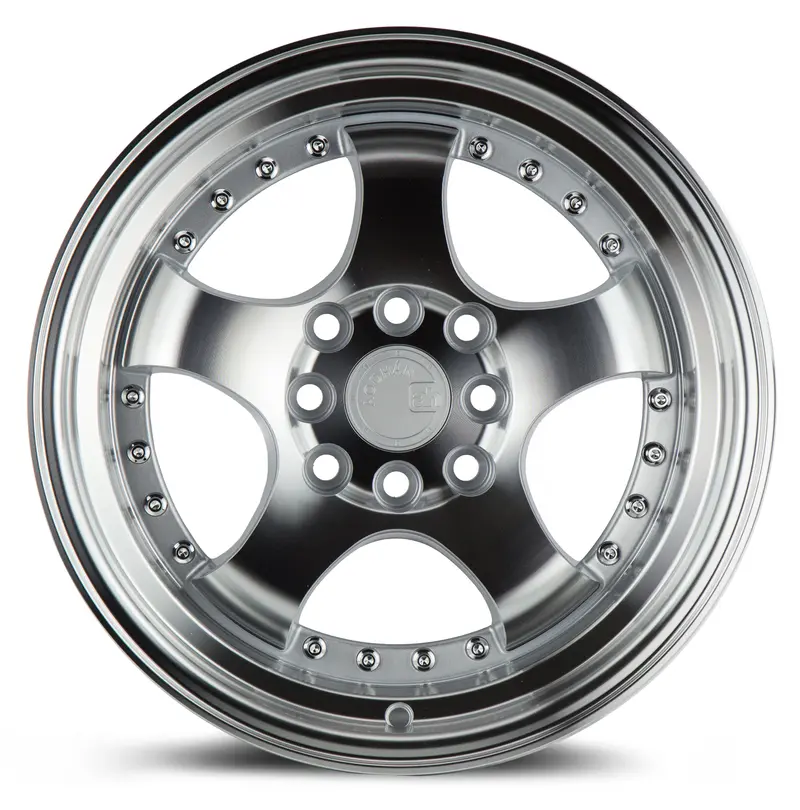 Aodhan Ah03 15X8 4X100 4X114.3 Et20 Machined Silver Step Lip Wheel 2