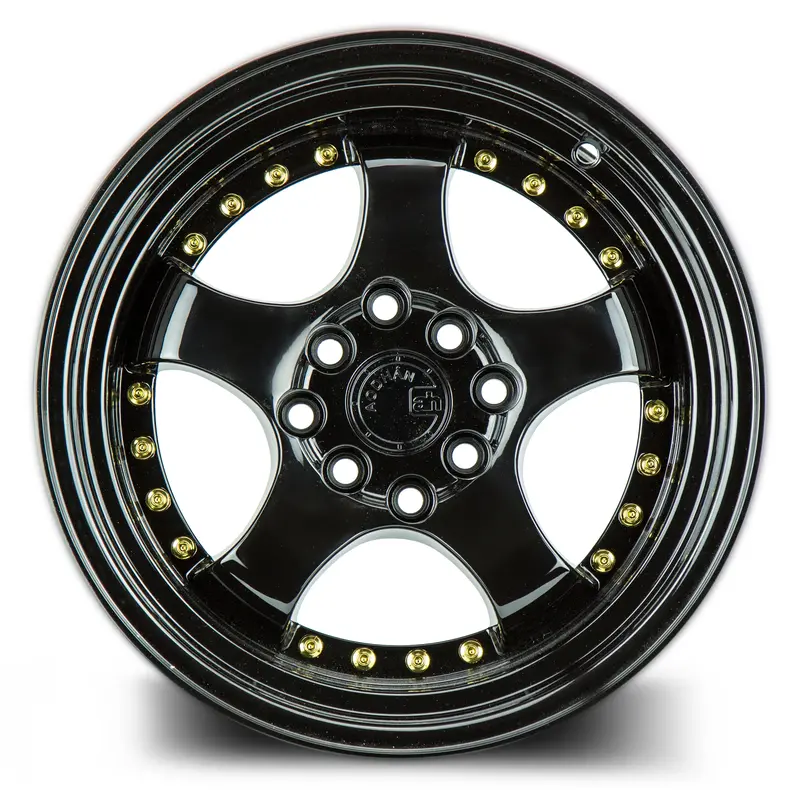 Aodhan Ah03 16X8 4X100 4X114.3 Et15 Gloss Black Step Lip Wheel 2