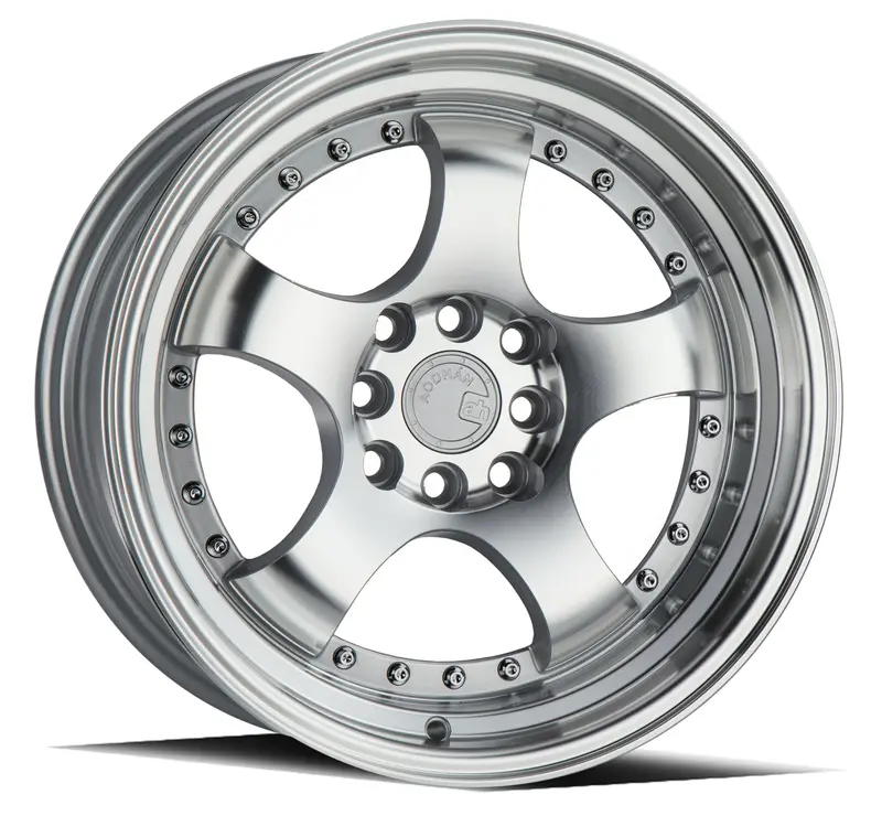 Aodhan Ah03 16X8 4X100 4X114.3 Et15 Machined Silver Step Lip Wheel 1