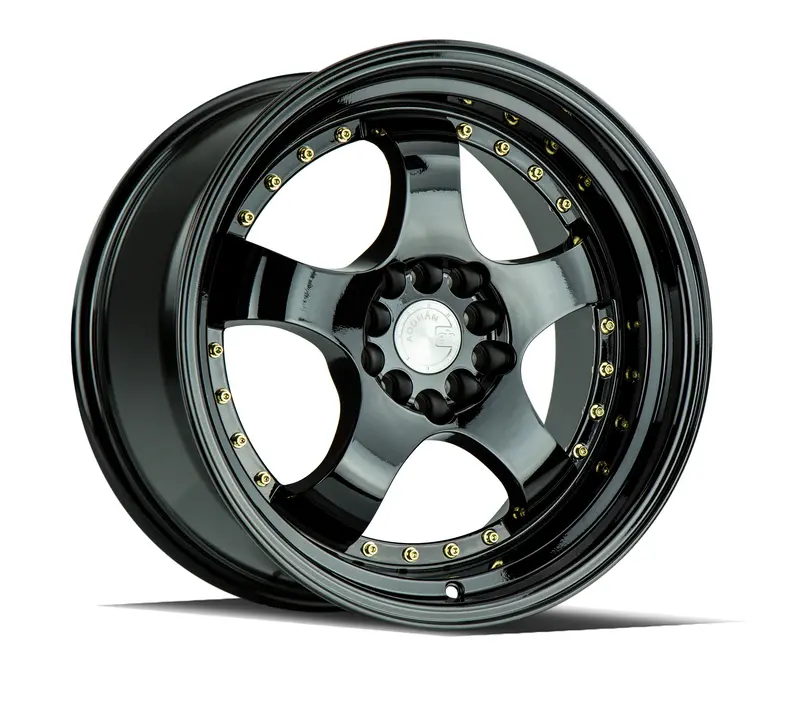Aodhan Ah03 17X9 5X114.3 5X100 Et25 Gloss Black Step Lip Wheel 1